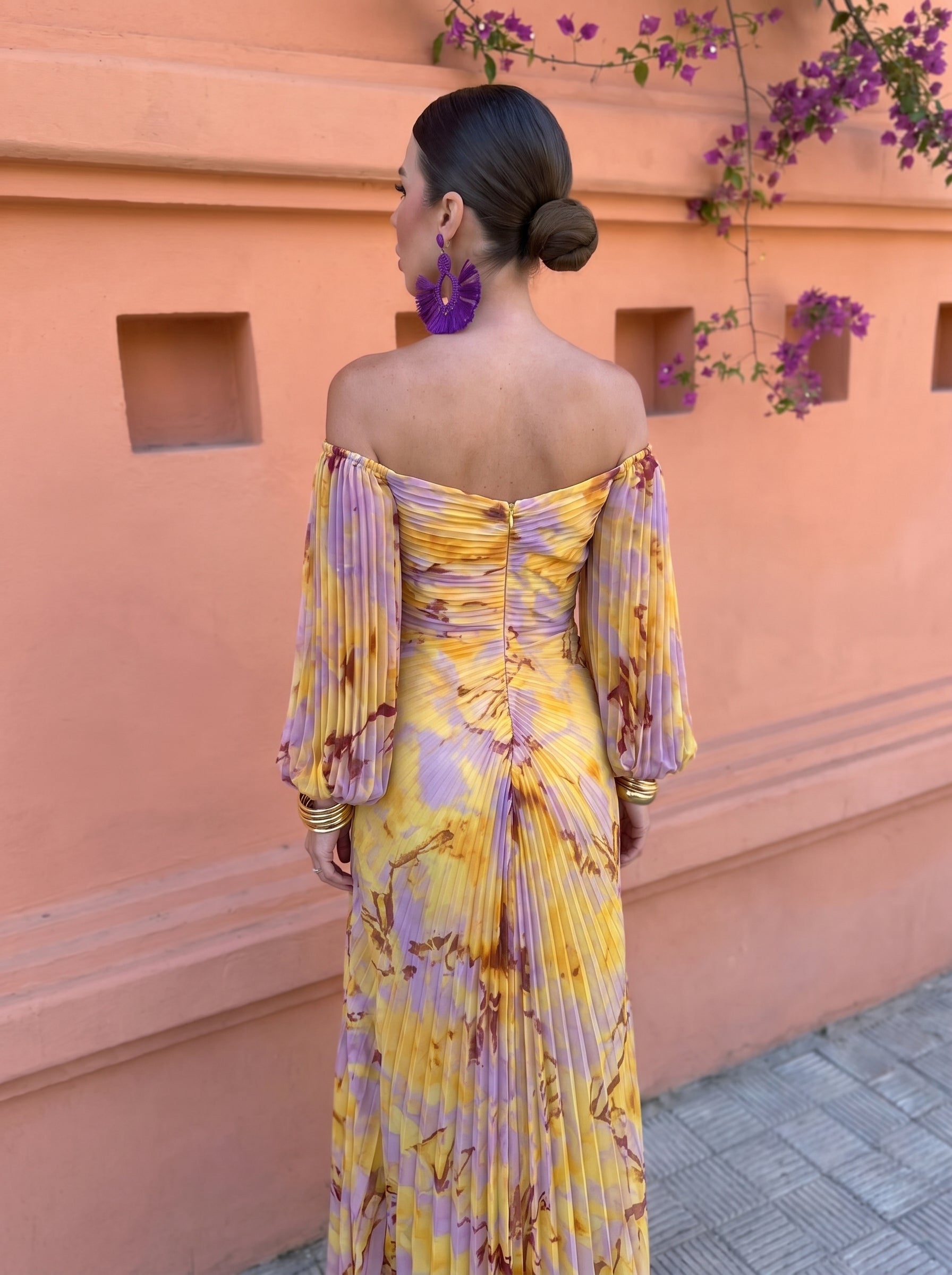 Gregoria | Vestido Largo Floral con Escote Profundo